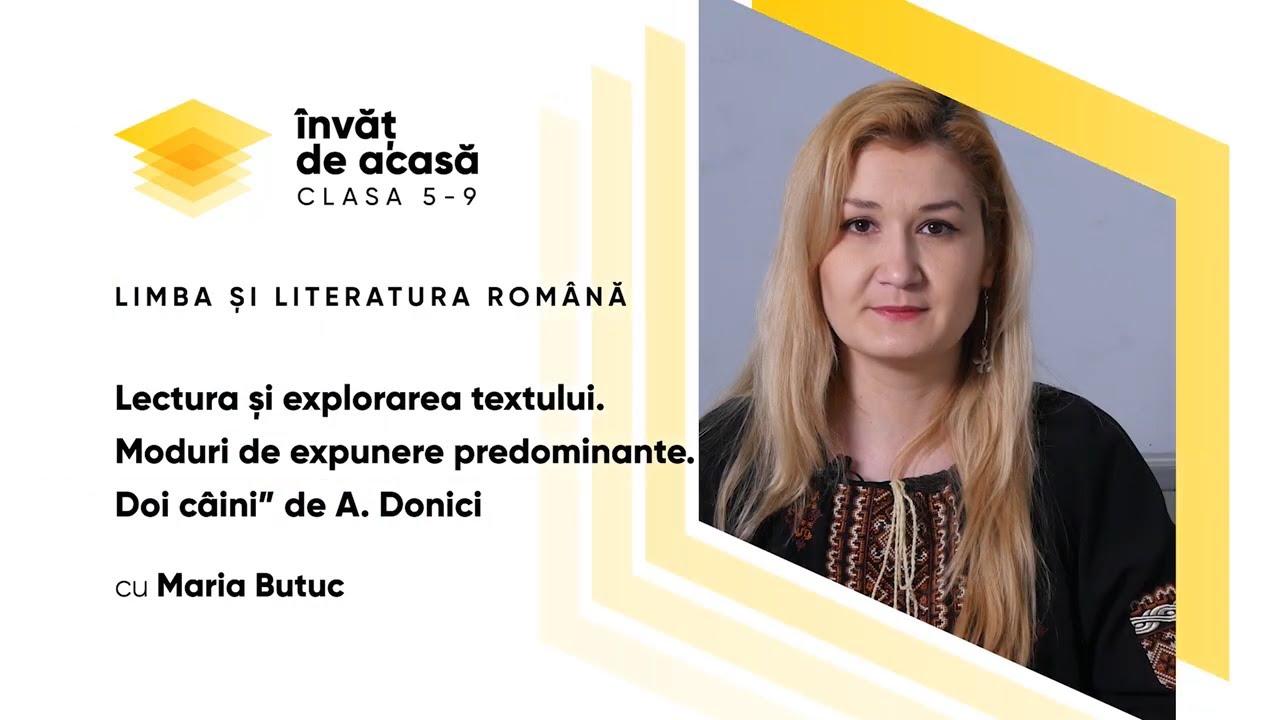 Limba ?i literatura român?; cl. VI, Lectura ?i explorarea textului. Moduri de expunere predominante.