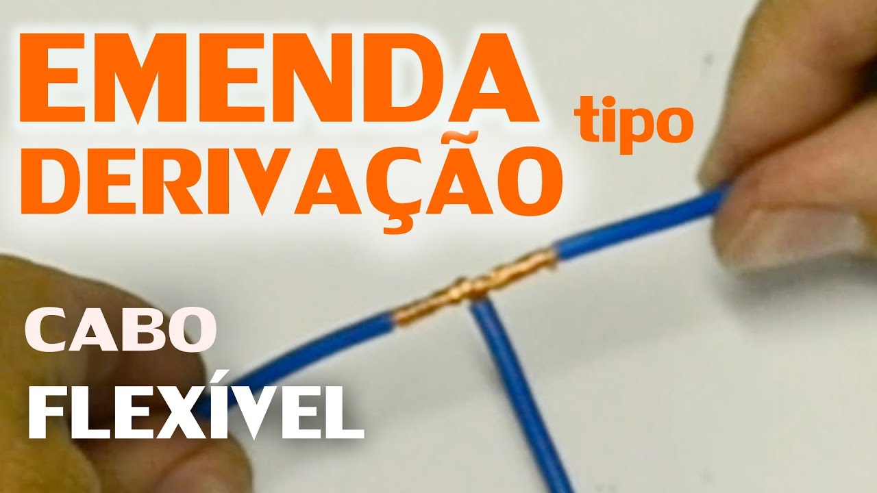 Emenda do tipo derivação em fio ou cabo flexível