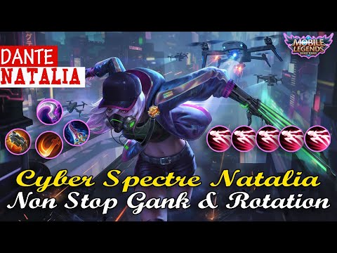 Cyber Spectre Natalia | Non Stop Gank & Rotation [Natalia Perfect Gameplay 2020] ~ SotheaVIK MLBB
