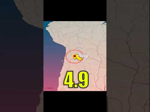 🇦🇷 Un sismo de magnitud 4.9 se registró en la provincia de Jujuy, Argentina, este 28 de noviembre