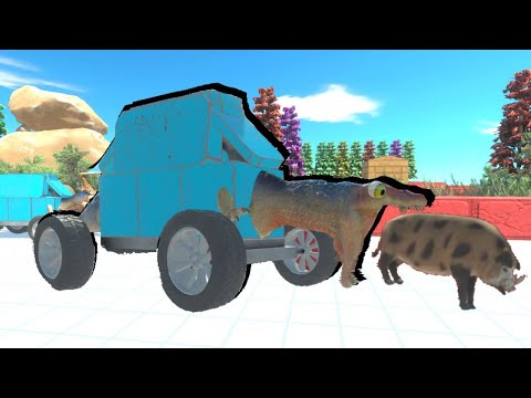 ESCAPE FROM SUPER CRAZY SPINO CAR  - ANIMAL REVOLT BATTLE SIMULATOR