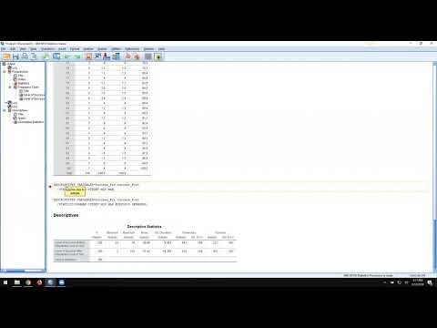 SPSS Frequencies Descriptives Explore