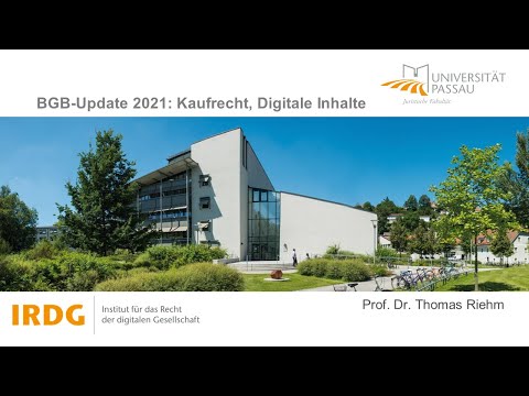 BGB Update 2021 - Kaufrecht und Digitale Produkte
