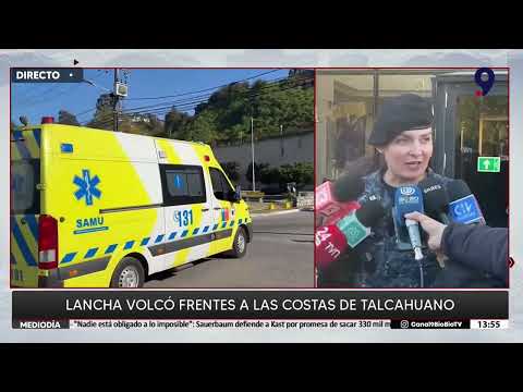 Un tripulante muerto y 3 sobrevivientes deja naufragio de lancha en Talcahuano: uno en riesgo vital