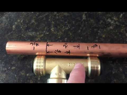 Installing a Tectite Sharkbite Slip Tee  onto an existing copper water pipe - Plumbing