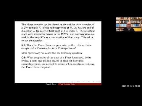 Ralph Cohen - Floer homotopy theory, new and old