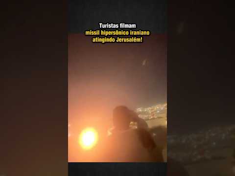 Turista filma mísseis iranianos atingindo Israel!