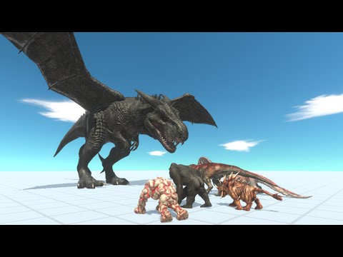 HELL DRAGON TREX Eats Feeds Slow Motion (Repost) - Animal Revolt Battle Simulator