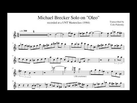 Michael Brecker - "Oleo" Solo Transcription (1984)