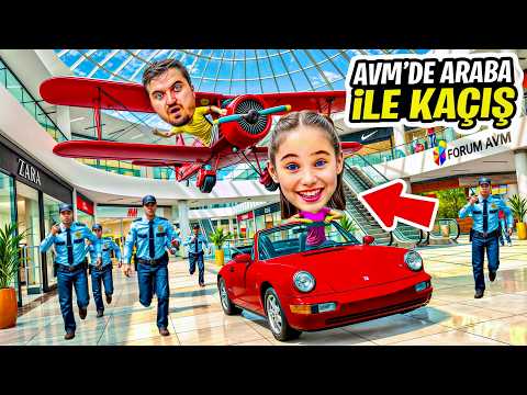 ESCAPE FROM THE SHOPPING MALL IN A PORSCHE!! ELIF AND SINEM BOARDED THE OLDEST PLANE AND WE DROVE...