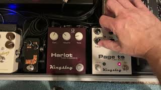 Video thumbnail for Kingsley Page TS (tone stack) tube clean boost / overdrive demo guitar effects pedal by macrossgeorge