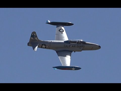 Chino Airshow 2019 - Jets Lockheed T-33 Shooting Star and MiG-15 - 4K UHD
