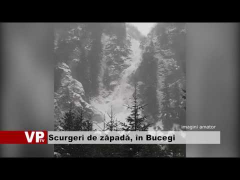 Scurgeri de zăpadă, în Bucegi
