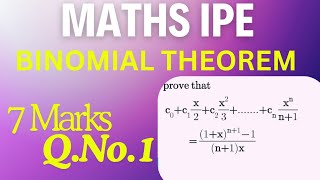 MATHS IPE/2A/BINOMIAL THEOREM/Q.NO.1/IMPORTANT/7MARK