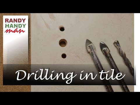 Drilling hole in ceramic tile. How to make a hole in a tile. What drill to use.