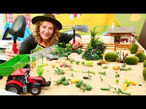 Nicoles Grüne Box - Obst- und Gemüseernte auf dem Bauernhof - Spielzeugvideo für Kinder