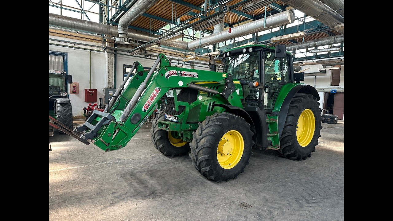 John Deere 6150M + Stoll 50.1 rakodó ajándék bálatüskével! Rugózott híd, AutoQuad, 4 pár hidr., légfék, 6+4 lámpa, Vredestein gumik. Magas, de őszinte üzemóra, alkalmi áron