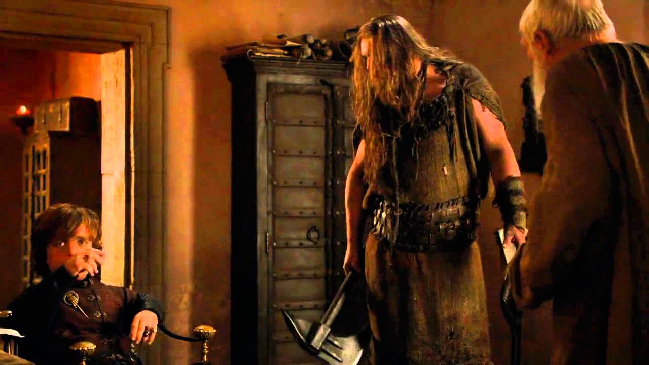 - Cut off his MANHOOD and feed it to the goats ! Tyrion Lannister : Game of Thrones