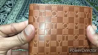 Tommy Hilfiger Tan genuine leather wallet for men unboxing India