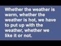 Whether the Weather Tongue Twister 
