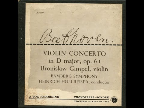 Beethoven Violin Concerto Opus 61 in D major