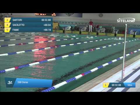 Serie 6 dei 200 Dorso  Assoluti Maschi Master - Campionati Regionali Master 2015 VENETO e FRIULI VG