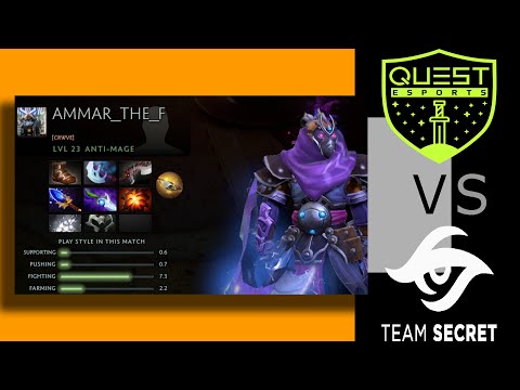 DotaHisWay - ATF Anti-Mage VS Crystallis Medusa - Team Secret VS Quest - DPC EUW D1 Summer 2023