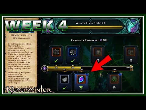 Week 4 Demonweb Pits: 5 Greater Shards, Abyssal Hunts in Menzo, Progressing the Story - Neverwinter