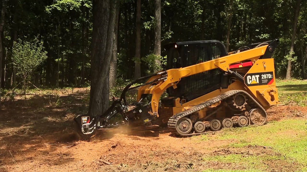 Cat® Stump Grinder Attachment at Work