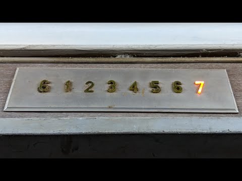 Vintage Schindler traction elevator with pop out buttons! 23-23A Lock Road, Kowloon Hong Kong