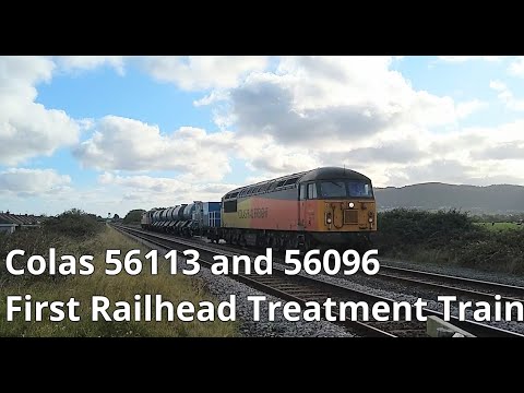 Prestatyn 26.09.2020 - Colas 56113 and 56096 First Railhead Treatment Train - Class 56 RHTT