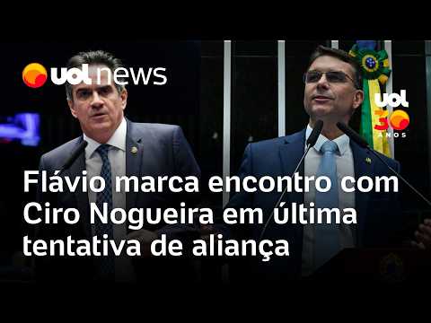 Flávio Bolsonaro marca encontro com Ciro Nogueira em última tentativa de aliança