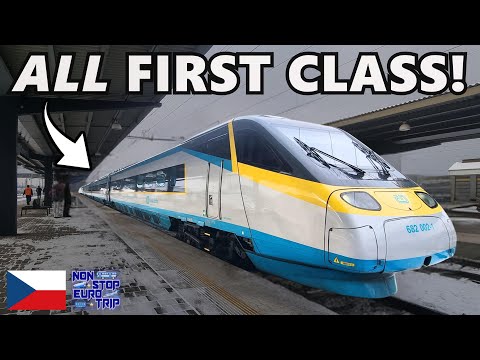 Luxury Czech Train with UNIQUE Seating - SuperCity Pendolino Review!