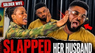 SOLDIER WIFE SLAPPED HER HUSBAND AFTER HE REFUSED TO LET HER GO TO WORK 😱