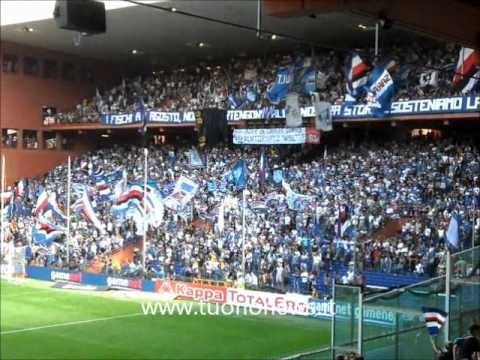 Sampdoria - Gubbio 6-0, 3^giornata serie B 04/09/2011 cori prepartita