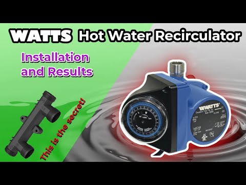 Watts Hot Water Recirculating Pump Installation and Results with Gas Water Heater.