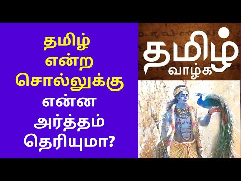 அற்புதமான விளக்கம் | Real Meaning of Word Tamil in Tamil