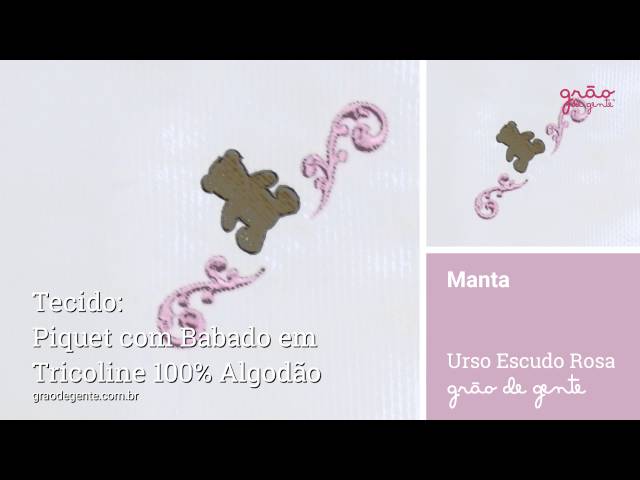 Manta Urso Escudo Rosa | Ref: 54172