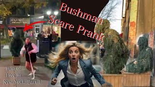 Bushman Prank Compilation, Halloween Scares! New York. Part 1
