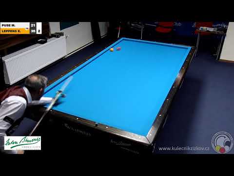 Czech  3-cushion - 4th round Eddy Leppens v Michael Puse