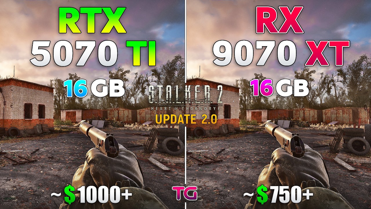 S.T.A.L.K.E.R. 2 Update 2.0 : RTX 5070 Ti vs RX 9070 XT | 1080p | 1440p | 4K |