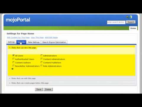 MojoPortal Quick start tutorial