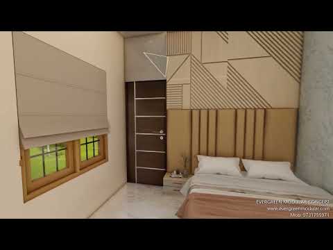 Modern wooden kitchen cupboard, base mounted