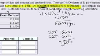 Calculating Dividends for Cumulative Preferred Stock (MOM)