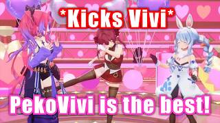 Marine And Vivi Fighting For Pekora In 3D【Hololive】