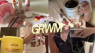GRWM｜newスキンケアとメイク道具に囲まれながら、話したい事たくさんな朝🪞🩰✨