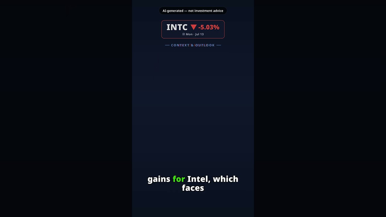 Why Is Intel Stock Tumbling Today? INTC -5.03% (Jul 13) — AI Manufacturing Gap