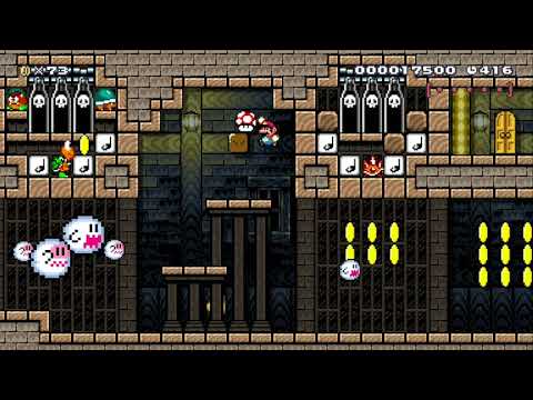 魔法の飛び交うお化け屋敷/Magic Mansion by ツキヨミズク - SUPER MARIO MAKER - NO COMMENTARY 1ay