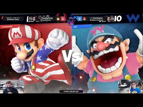 Flynn's Arcade 043 Winners Finals - ChunkyKong (Wario,DonkeyKong) Vs. Dominator (Mario)SSBU ULTIMATE