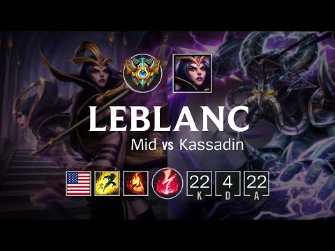 LeBlanc Mid vs Kassadin - NA Challenger Patch 8.21